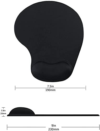 Office Mousepad with Gel Wrist Support - Ergonomic Gaming Desktop Mouse Pad Wrist Rest - Design Gamepad Mat Rubber Base for Laptop Computer -Silicone Non-Slip Special-Textured Surface (08Navy)