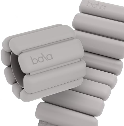 Bala Bangles Wrist & Ankle Weights for Women & Men, Home Gym Equipment | Adjustable Weighted Bands for Arm & Legs Workouts - Pilates, Yoga, Walking, Barre, & Strength Training Exercise
