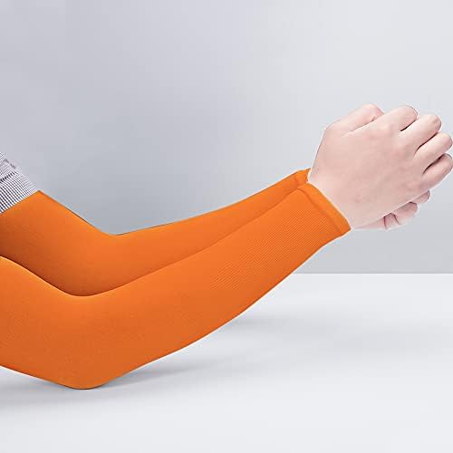 KUHNMARVIN 2 Pairs Arm Sleeves Compression UV Protection Cooling Sun Sleeves Tattoo Cover Up Basketball Arm Sleeves Football