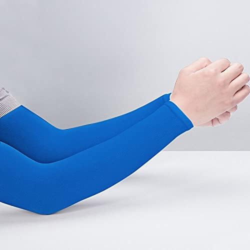 KUHNMARVIN 2 Pairs Arm Sleeves Compression UV Protection Cooling Sun Sleeves Tattoo Cover Up Basketball Arm Sleeves Football