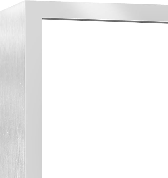 BONEWEI Silver Bathroom Mirror,20x24 inch Wall Mirror for Bathroom Wall Mounted,Rectangle Mirror for Bathroom Over Sink,Modern Metal Frame for Living Room,Bedroom Entryway,Horizontal/Vertical