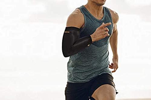THX4COPPER Elbow Compression Sleeve(2 Pieces) - 1Copper Infused Support –Guaranteed Recovery Copper Elbow Brace-Idea for Workouts, Sports, Golfers, Tennis Elbow, Arthritis, Tendonitis-Large