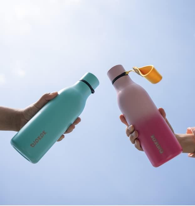 BJPKPK 18oz Insulated Water Bottle, Stainless Steel Bottle with Carry Strap | Keep Cold & Hot Vacuum Insulation, Leak-Proof BPA-Free Design, Slim Bottle Fits Most Cup Holders for Gym, Office & Travel