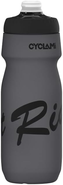 Bike Water Bottle 22oz/650ml Cycling Squeeze Water Bottle BPA Free Leakproof Easy-Squeeze Sports Bottles for Bicycle Gym Camping Hiking Truth Grey