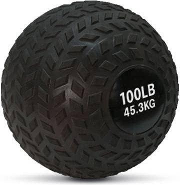 French Fitness PVC Slam Ball, Iron Sand-Filled, No Bounce, PVC Shell, 5-100 lbs, for Cross Training, MMA, Conditioning & Athletic Workouts