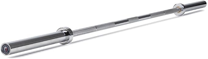 Titan Fitness Performance Series 20 KG Power Bar, 1500 LB Capacity, 29mm Shaft, Chrome Finish, Bronze Bushings and Precision Medium Mountain Knurling, Olympic Strength Training Barbell