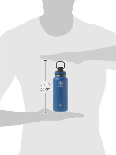 Takeya Originals 32 oz Vacuum Insulated Stainless Steel Water Bottle with Spout Lid, Navy (Pack of 4)