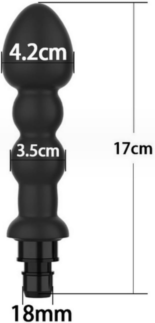 NUHUi Premium Black Massage Gun Attachments, Set of 4 – Dual-Size Compatible (12-13mm & 18-19mm) with Soft-Touch Surface (Large for 18-19mm)