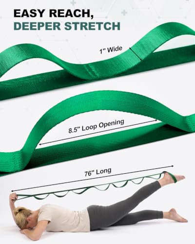 Trideer Stretching Strap with Loops, Yoga Strap, Stretch Bands for Exercise - Image 6