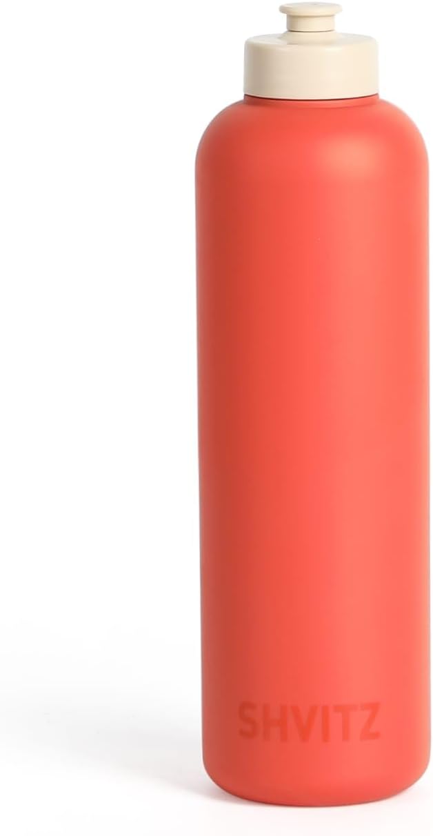 Sports Water Bottle - Soft-Touch Squeezable Body with One-Hand Spout- Lightweight, No Spill Water Bottle, for Gym, Cardio & Outdoor Sports - BPA Free - Water Bottle for Active Lifestyle - 24oz