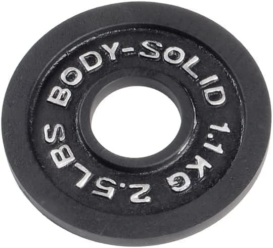 Body-Solid Cast Iron Olympic Weight Plate Set, Free Weights Dumbbell Plates with 2 Inch Standard Hole for All Olympic Barbell Types