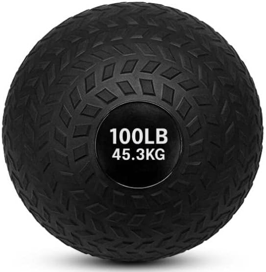 French Fitness PVC Slam Ball, Iron Sand-Filled, No Bounce, PVC Shell, 5-100 lbs, for Cross Training, MMA, Conditioning & Athletic Workouts
