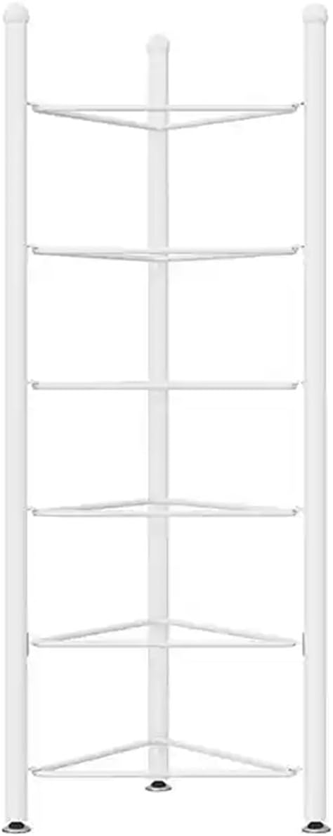 3/5/6/7 Tier Floor Stand Storage Organizer Exercise Half Balance Ball Storage Rack, Home Gym Workout Equipment for Bosu Slam Bowling Medicine Balls(White,6 Layer - 63in)