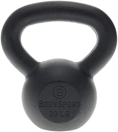 Body Sport Cast Iron Kettlebell - Professional Weight Training Equipment for Home & Gym Workouts