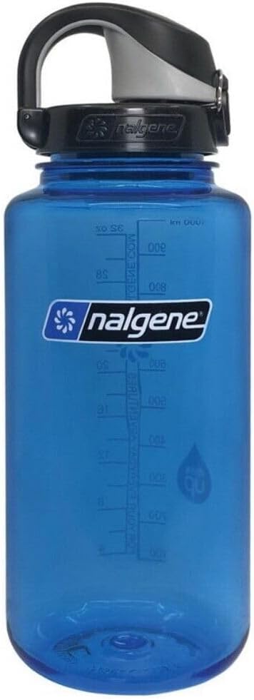 Nalgene 32 oz Wide Mouth Water Bottle with OTF Cap, BPA-Free, Durable & Leak Proof, Lightweight Bottle for Hiking, Gym, Work & Travel, Slate