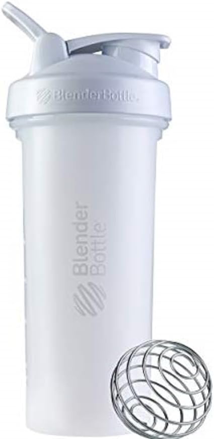 BlenderBottle Classic V2 Plastic Shaker Bottle 28 oz White