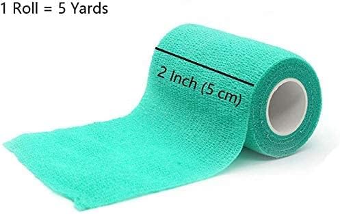 KISEER 30 Pack 2 Inch x 5 Yards Self Adhesive Bandage Assorted Color Breathable Cohesive Bandage Wrap Rolls Elastic Self-Adherent Tape for Stretch Athletic, Sports, Wrist, Ankle