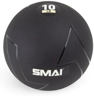 SMAI Slam Ball - Heavy-Duty Rubber, Sand-Filled - Durable, Pliable, and Tacky - Medicine Ball for Drops, Throws, Slams, and Full Body Workouts