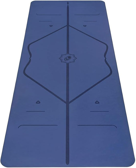 Liforme Classic Yoga Mat - Posture Alignment Design, Advanced Non-Slip Grip | Eco-friendly, Non-Toxic, Sweat-Resistant, long, wide, 4.2mm thick mat for comfort, recommended for Hot Yoga, Free Yoga Bag