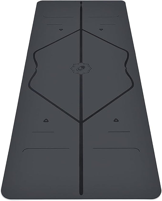 Liforme Classic Yoga Mat - Posture Alignment Design, Advanced Non-Slip Grip | Eco-friendly, Non-Toxic, Sweat-Resistant, long, wide, 4.2mm thick mat for comfort, recommended for Hot Yoga, Free Yoga Bag