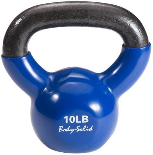 Body-Solid Vinyl Coated Kettlebells with Kettle Grip Handles, Perfect Kettlebells for Weight Training and Core Workout Exercise Equipments