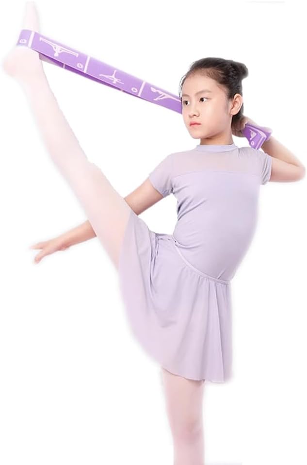 2-Pack Adjustable Kids Dance Stretch Bands - 8-Loop Elastic Bands for Ballet, Latin, Yoga, Gymnastics & Stretching - Flexible, Multi-Section Design for Dance Training & Flexibility