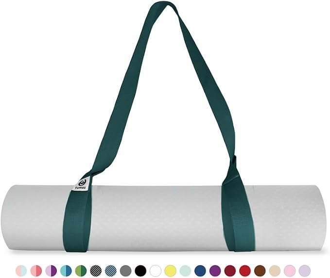 Yoga Mat Strap Adjustable Carrier for All Yoga Mats, 2 Sizes | Extra Thick Cotton Blend |16+ colors are available | Fits Most Yoga Mats | Soft Woven Texture | Comfortable Shoulder Carry
