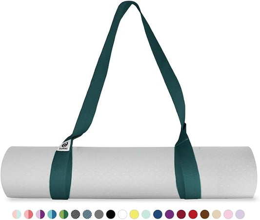 Yoga Mat Strap Adjustable Carrier for All Yoga Mats, 2 Sizes | Extra Thick Cotton Blend |16+ colors are available | Fits Most Yoga Mats | Soft Woven Texture | Comfortable Shoulder Carry