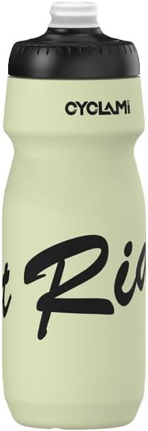 Bike Water Bottle 22oz/650ml Cycling Squeeze Water Bottle BPA Free Leakproof Easy-Squeeze Sports Bottles for Bicycle Gym Camping Hiking Sprout Green