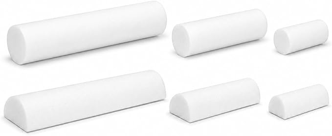 Medium/Firm White PE Foam Roller (36" Full Round)