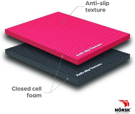 Reversible Gym Exercise Mats 3/4" Thick EVA Interlocking Foam Tiles, Perfect Home Gym Flooring, 32 Tiles & 64 Trim Pieces, 128 Sq. Ft. Reversible, Red/Black