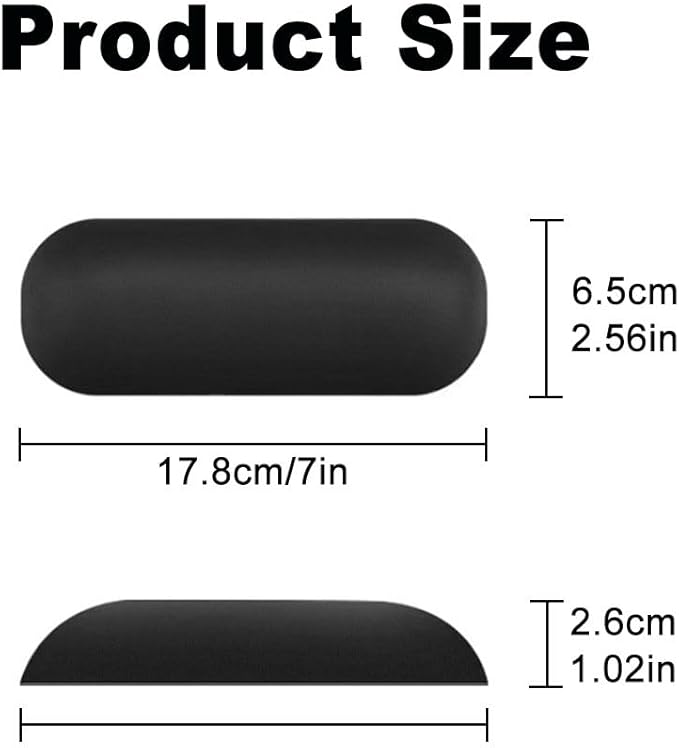 MXCOIRTP Wrist Rest for Mouse, Ergonomic Soft Silicone Wrist Cushion Support Pad, Mouse Wrist Pad with Non-Slip Base for Typing Pain Relief, Office, Home, Gaming, Computer, Black