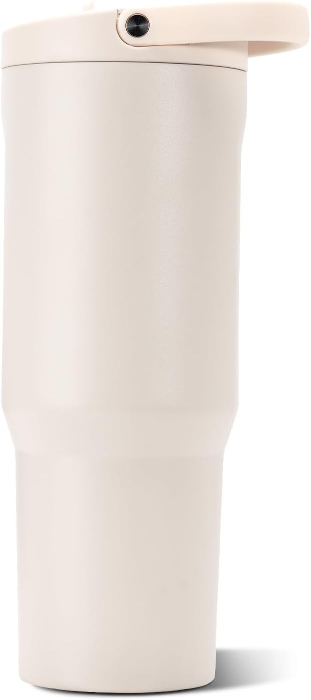 HydroJug Sport 40 oz Insulated Stainless Steel Water Bottle, Cream