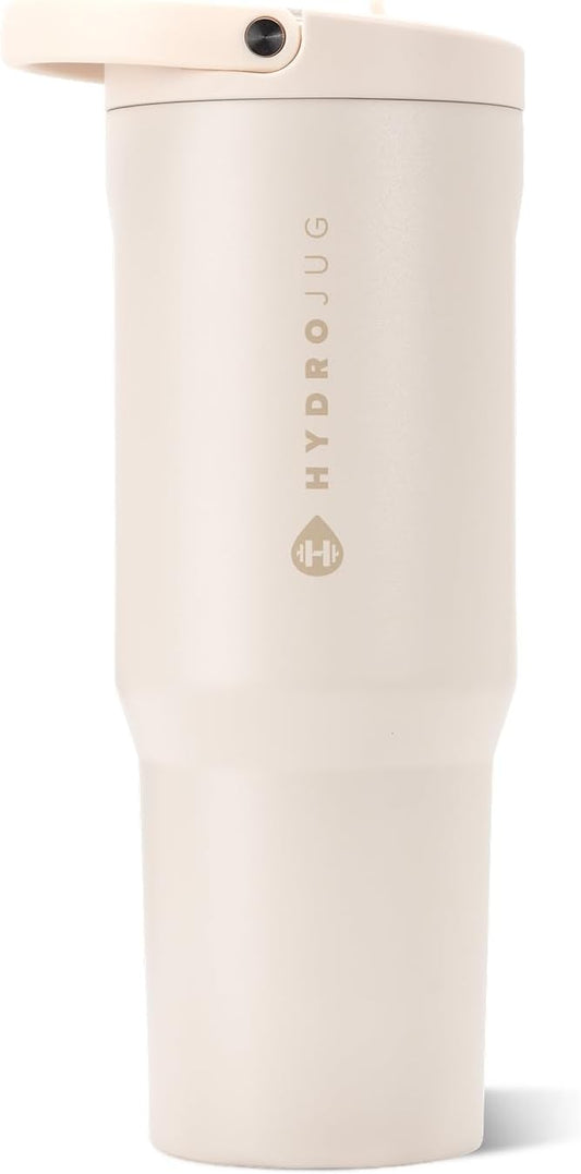 HydroJug Sport 32 oz Insulated Stainless Steel Water Bottle, Cream