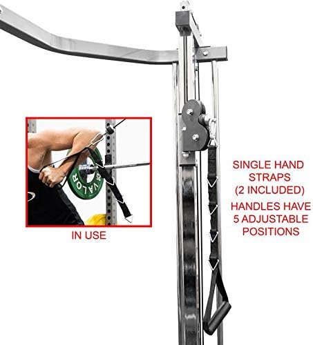 Valor Fitness Power Rack - Squat Rack and Bench Press Power Cage with LAT Pulldown Attachment 2" x 2" Frame - Workout Rack Bundle Options for Complete Weightlifting Home Gym