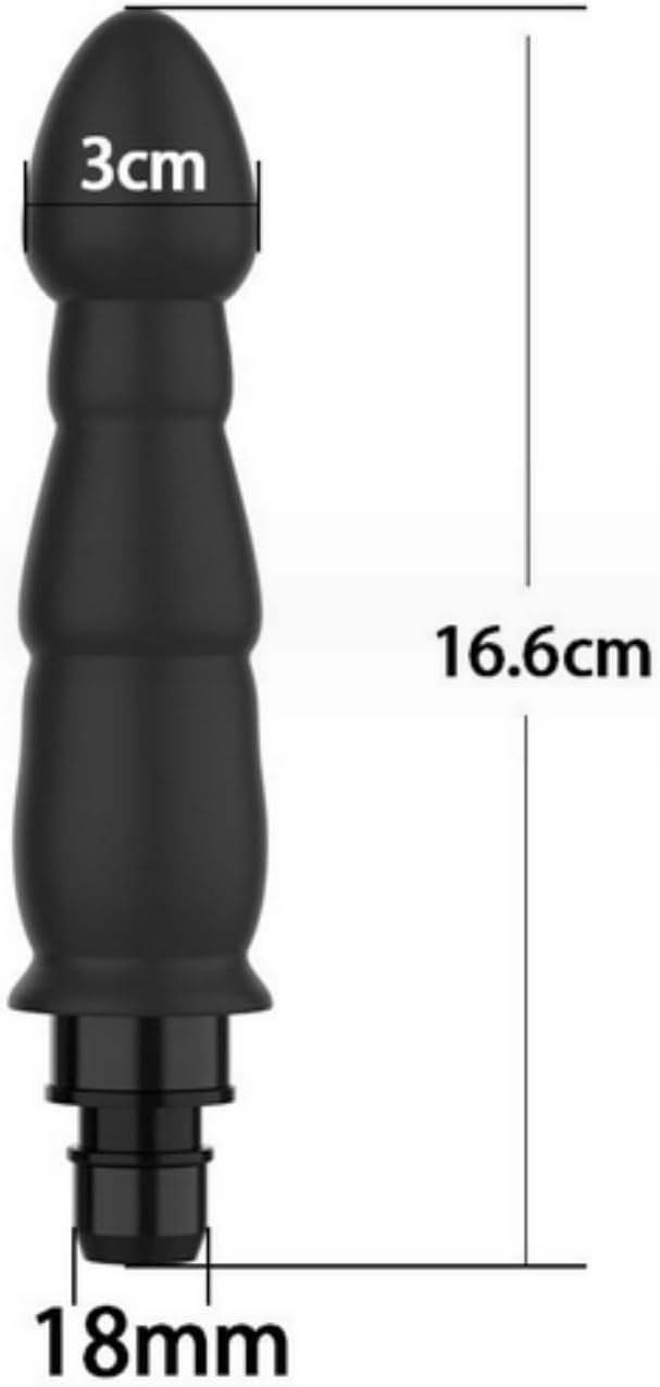 NUHUi Premium Black Massage Gun Attachments, Set of 4 – Dual-Size Compatible (12-13mm & 18-19mm) with Soft-Touch Surface (Large for 18-19mm)