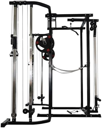Fitvids Multiple Specifications Power Cage Squat Rack, Includes J-Hooks and Safety Straps, Other Optional Accessories
