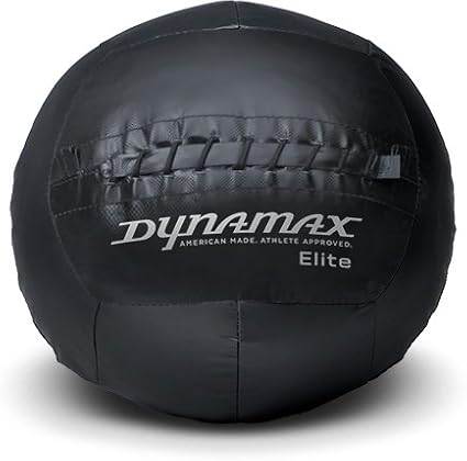 Dynamax Elite 14" Medicine Ball – Soft-Shell Wall Ball for Strength, Core & Functional Training, Triple-Stitched, Moisture Resistant, Made in USA, 4–30 lb Options