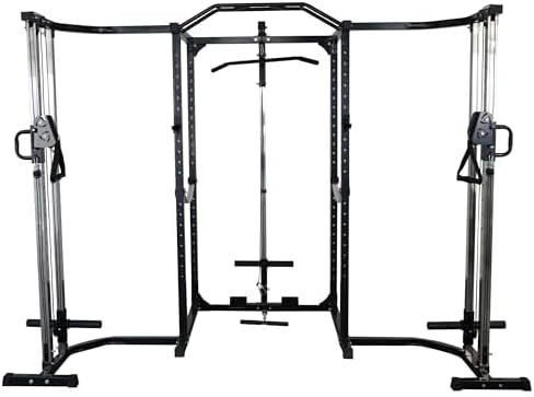 Fitvids Multiple Specifications Power Cage Squat Rack, Includes J-Hooks and Safety Straps, Other Optional Accessories