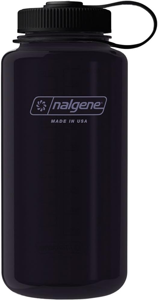 Nalgene 32 oz Wide Mouth Water Bottle, Odyssey | BPA-Free, Durable & Lightweight, Leak Proof, Dishwasher Safe, Large Reusable Plastic Bottle for Hiking, Gym, Work & Travel