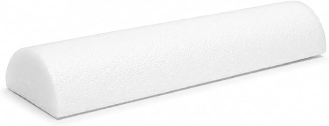 Medium/Firm White PE Foam Roller (18" Half Round)