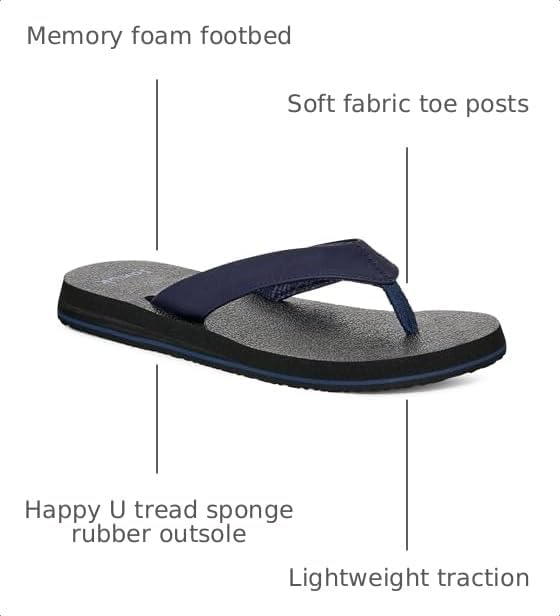 Sanuk Yoga Mat II | Flip Flops for Women | Yoga Sandals For Women | Women's Beach Sandals | Memory Foam Footbed