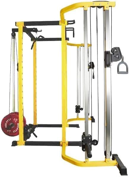 Fitvids Multiple Specifications Power Cage Squat Rack, Includes J-Hooks and Safety Straps, Other Optional Accessories