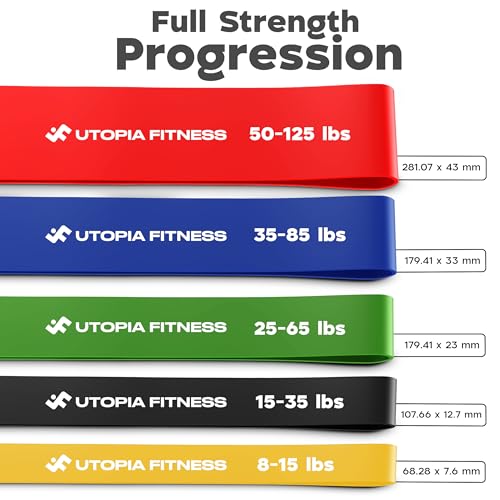 Pull Up Resistance Bands Set of 5, Heavy Duty Natural Latex Bands - Image 2