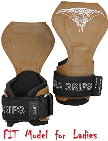 Cobra Grips Weight Lifting Gloves with Adjustable Neoprene Padded Wrist Wraps - Heavy Duty Alternative to Power Lifting Hooks for Deadlifts