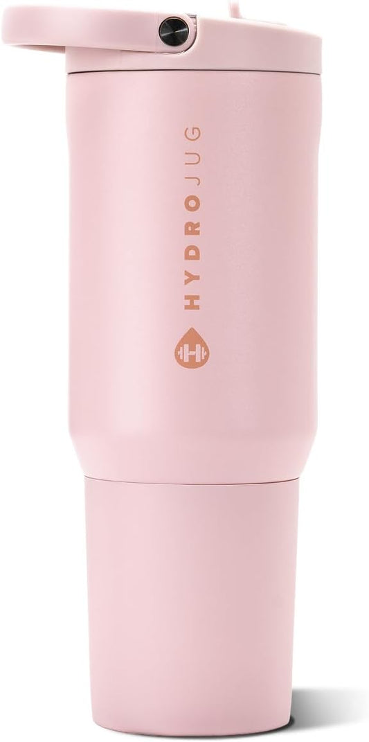 HydroJug Sport 20 oz Insulated Stainless Steel Water Bottle, Pink Sand