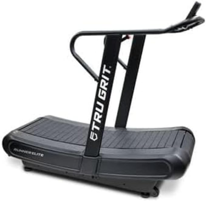 Tru Grit Fitness Runner Manual Treadmill, Exercise Equipment, 6 Resistance Levels, LCD, for Runners and Fitness Enthusiasts - Black