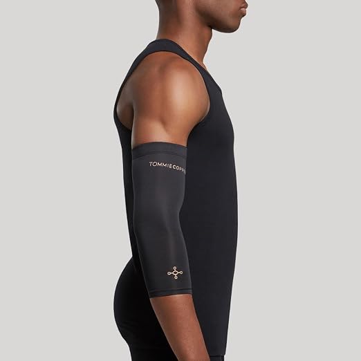 Tommie Copper Infrared Compression Elbow Sleeve, Warming Elbow Support & Stability, Black, Small