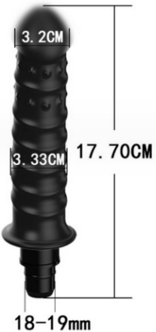 NUHUi Premium Black Massage Gun Attachments, Set of 4 – Dual-Size Compatible (12-13mm & 18-19mm) with Soft-Touch Surface (Large for 18-19mm)