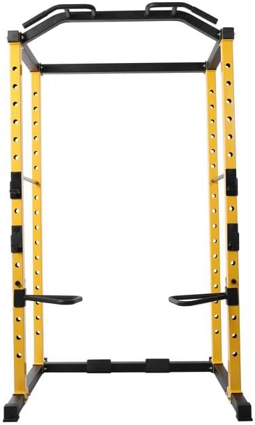 Fitvids Multiple Specifications Power Cage Squat Rack, Includes J-Hooks and Safety Straps, Other Optional Accessories
